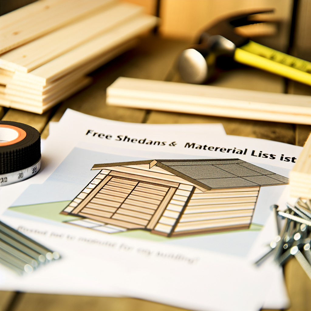 Free Shed Plans and Material Lists for Easy Building