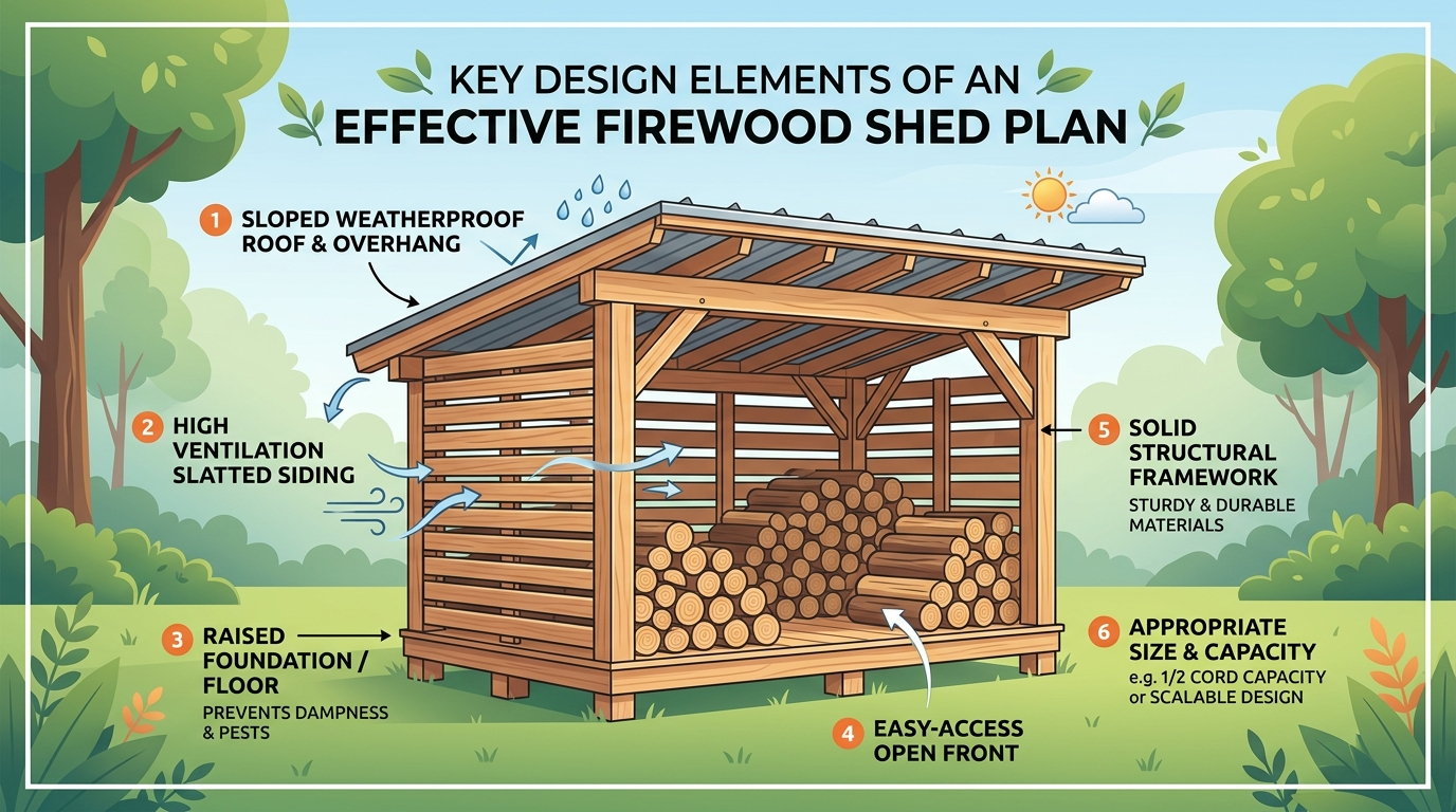 Firewood Storage Shed Plan: Key Design Elements