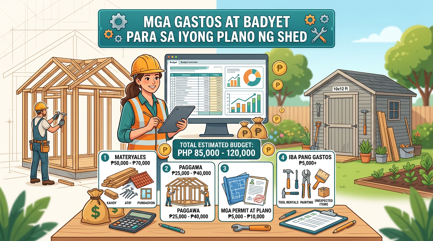 Mga Gastos at Badyet para sa Iyong Building Plan for Storage Shed